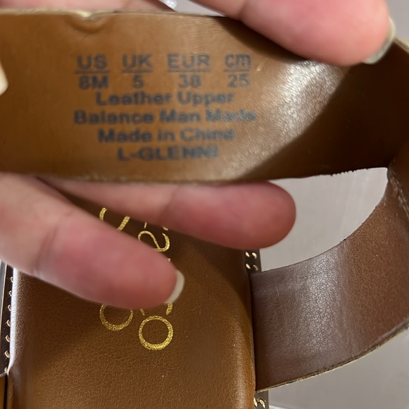 New Franco Sarto L GLENNI, GOLD LE Sandals - Picture 10 of 12